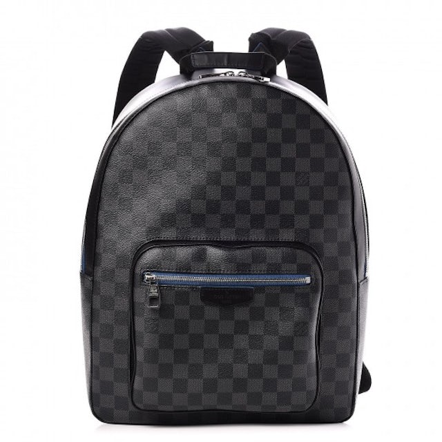 AUTHENTIC Men’s Louis Vuitton Zack Backpack Damier Graphite Canvas Black  Leather