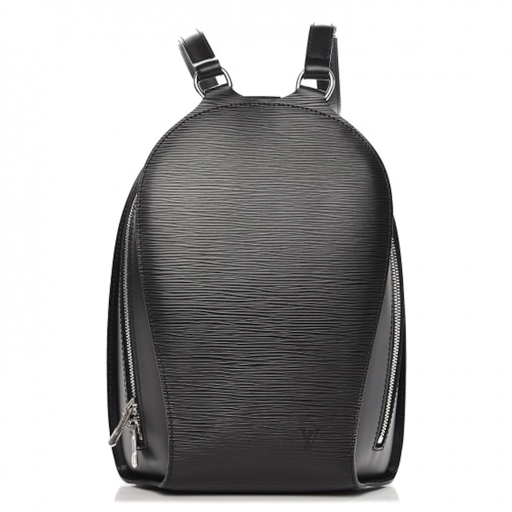 LOUIS VUITTON Mabillon Epi Leather Backpack Black