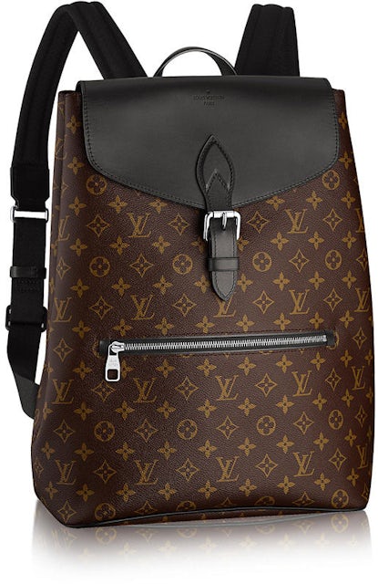 Louis Vuitton Dean Monogram Macassar Canvas Backpack Bag Black