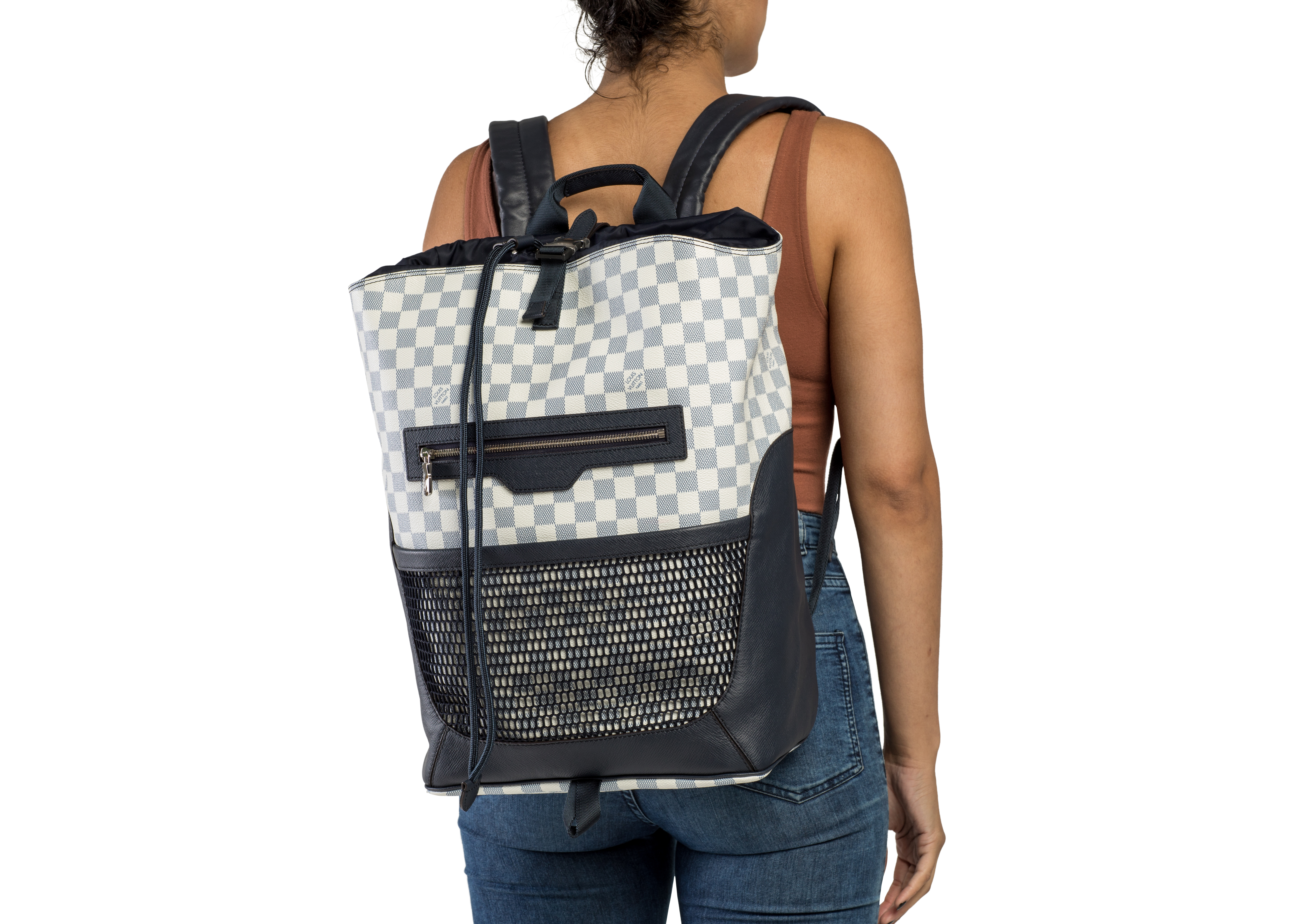 Louis Vuitton Backpack Matchpoint Damier Coastline Mesh Pocket 