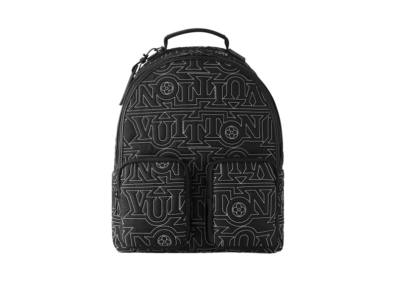 Louis Vuitton Backpack Multipocket Snow Capsule Embroidered Monogram Black
