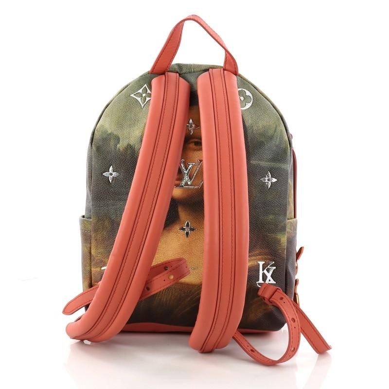 Louis Vuitton Backpack Palm Springs Jeff Koons Da Vinci Printed PM Pink