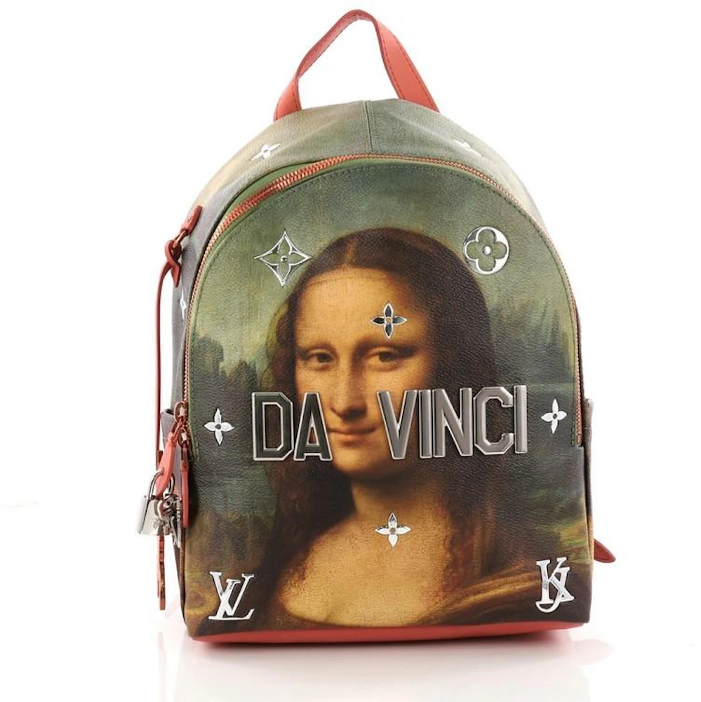 Louis Vuitton Backpack Palm Springs Jeff Koons Da Vinci Printed PM Pink  Multicolor in Coated Canvas with Silver-tone - US