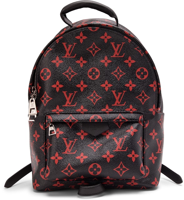 Louis Vuitton Palm Springs Mini Monogram Infrarouge Canvas Backpack Bag Black
