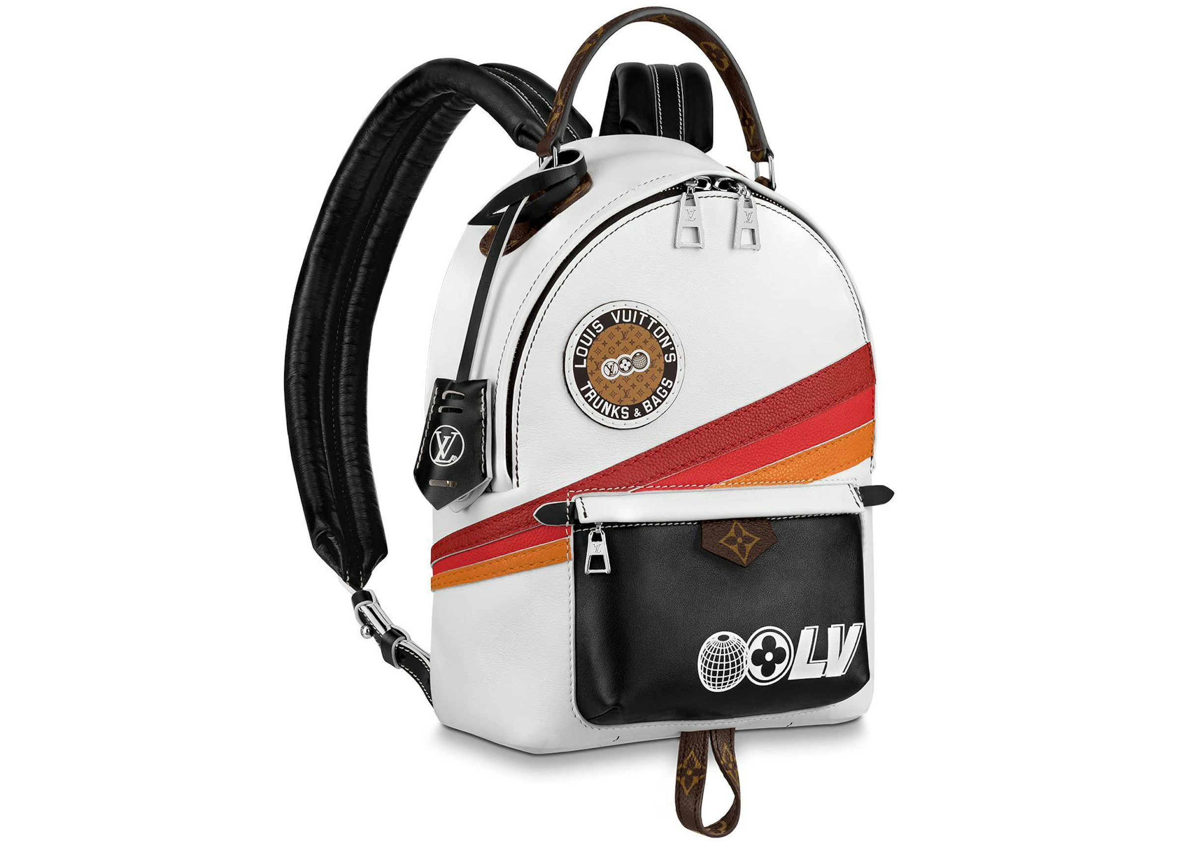Louis Vuitton Palm Springs Backpack PM White in Smooth Calfskin/Canvas with  Silver-tone - GB