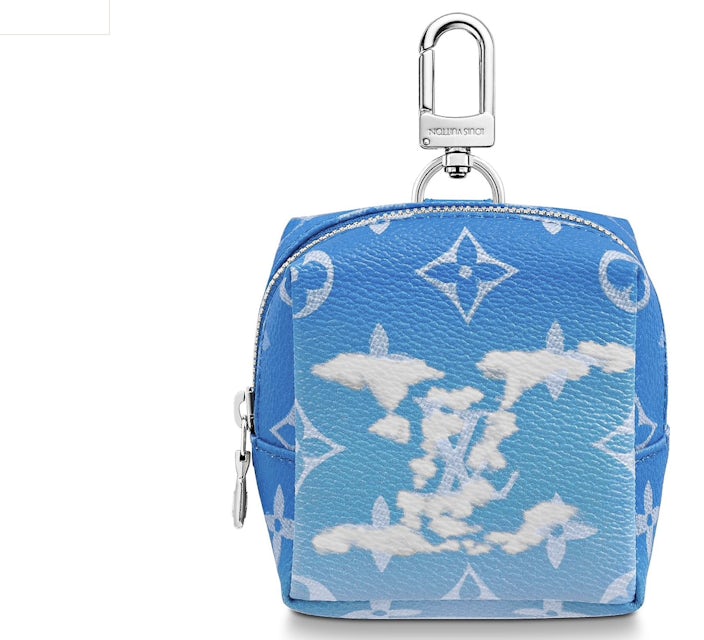 Louis Vuitton Squared Pouch Bag Charm Clouds Monogram Blue