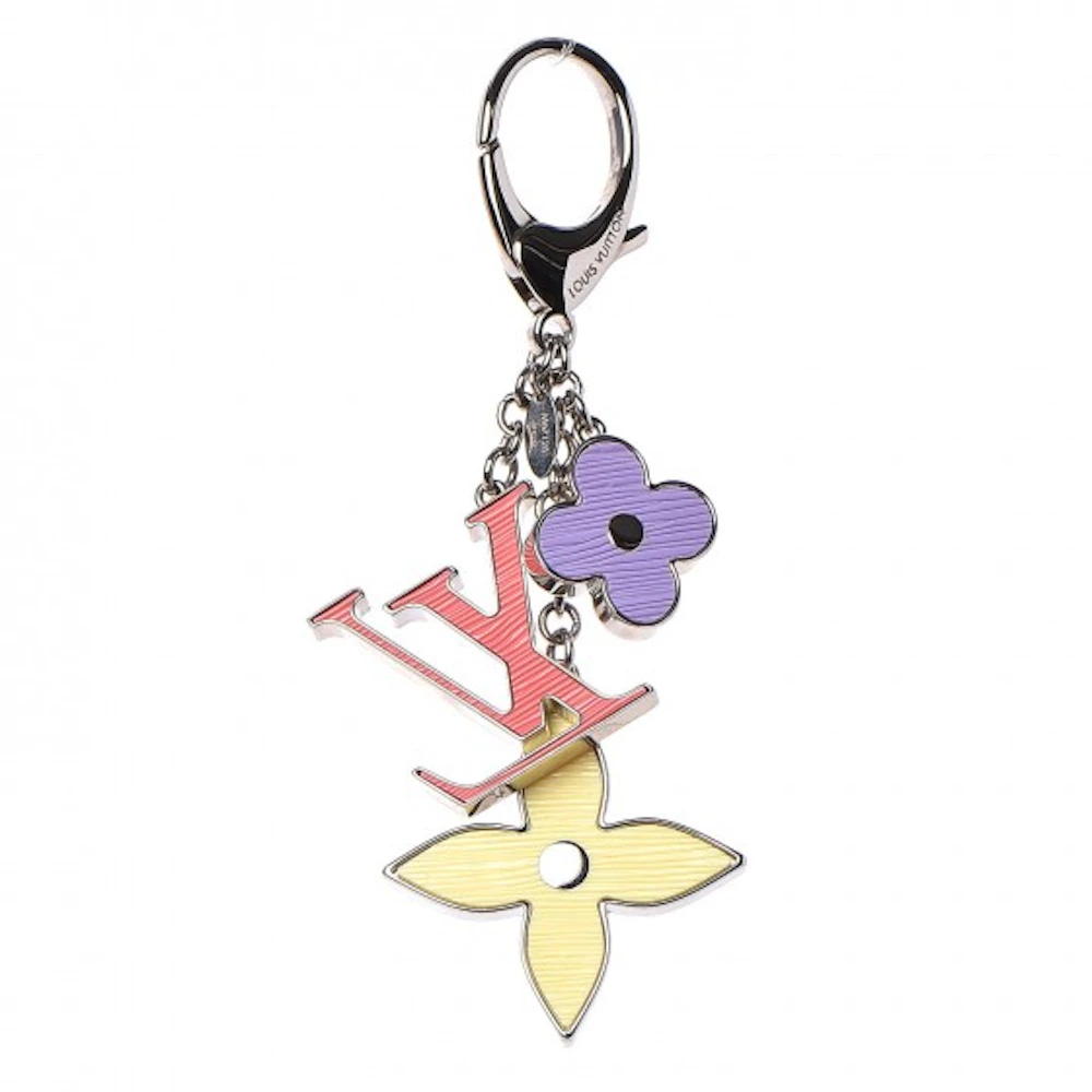 Louis Vuitton Bag Charm Fleur d Epi Pastels Purple/Pink/Yellow in Resin  with Silver-tone - US