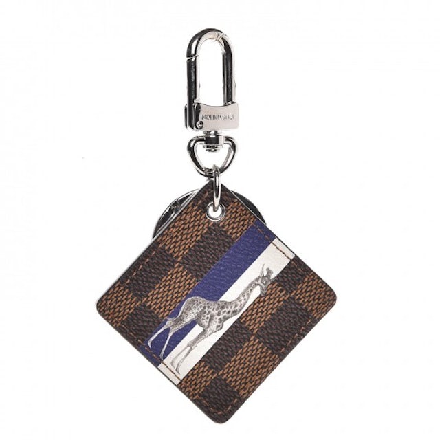 Louis Vuitton Illustre Bag Charm and Key Holder Monogram  White/Eclipse/Brown in Leather with Silver-tone - US