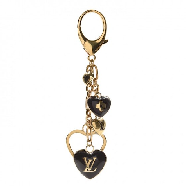 Louis Vuitton Key Holder and Bag Charm Spotlight Mini Keepall Black Borealis