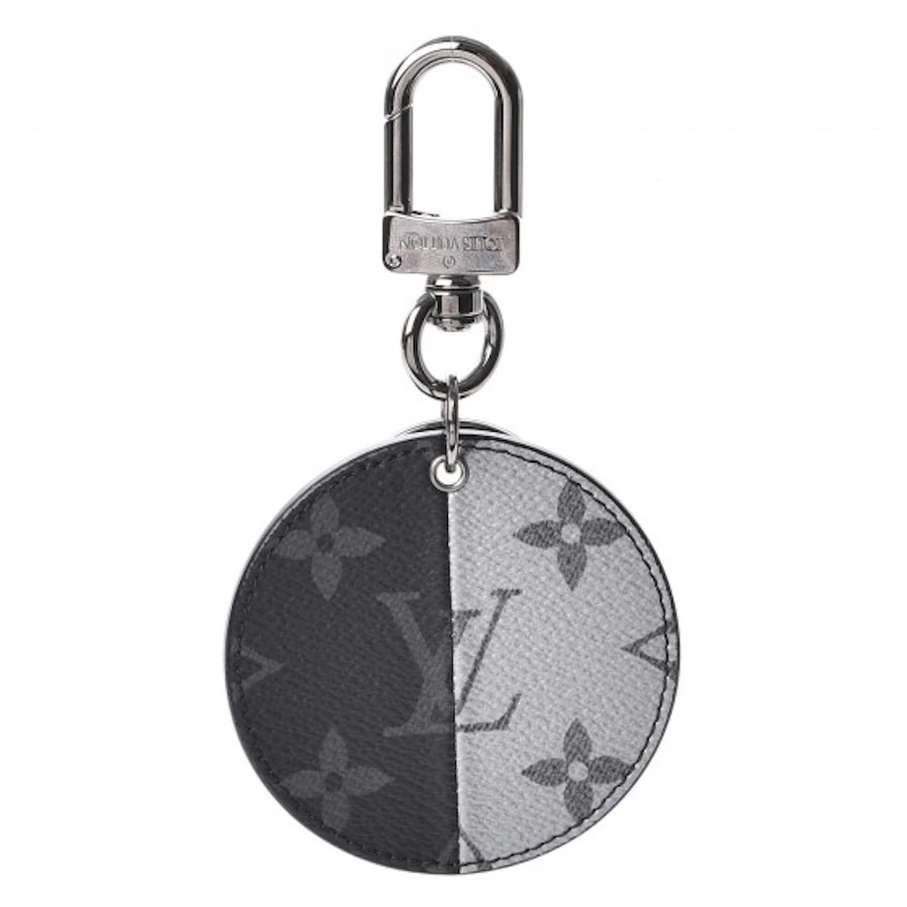 Louis Vuitton Round Bag Charm and Key Holder Limited Edition Monogram  Eclipse Split Canvas Black 1272611