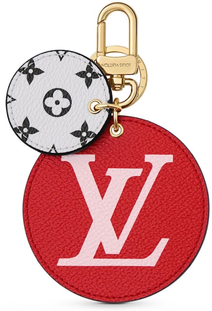 Louis VUITTON RED PINK GIANT Monogram BAG CHARM Key Holder