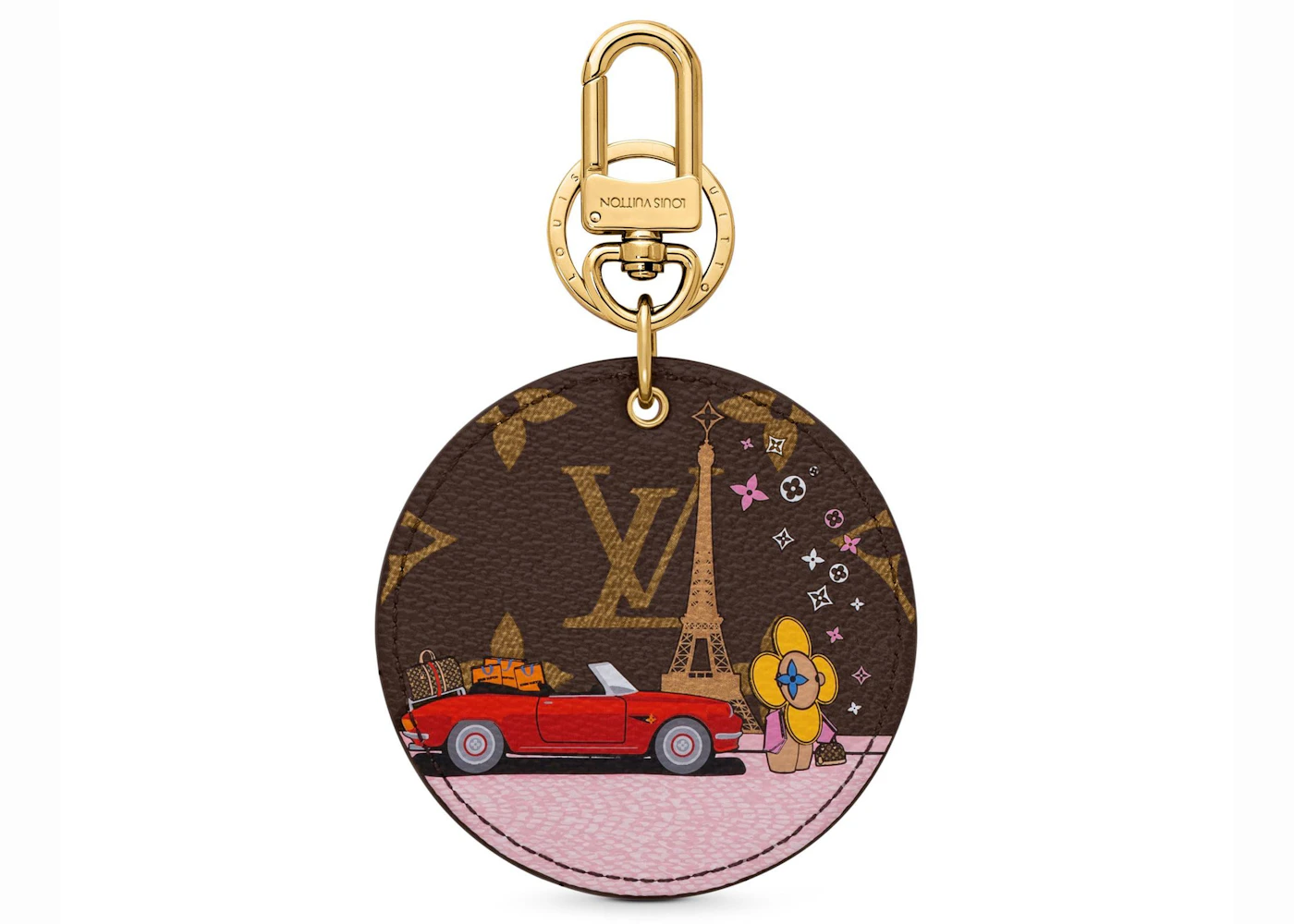 Louis Vuitton Crafty Vivienne Head Bag Charm and Key Holder Cream/Red in  Monogram Canvas with Gold-tone - US