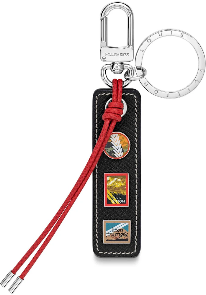 Louis Vuitton Bag Charm and Key Holder LV Tab Black in Calfskin Leather  with Silver-tone - US