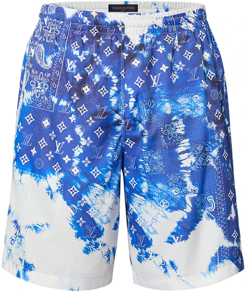 Louis Vuitton Bandana Board Swim Shorts Blue/White Herren - SS22 - DE