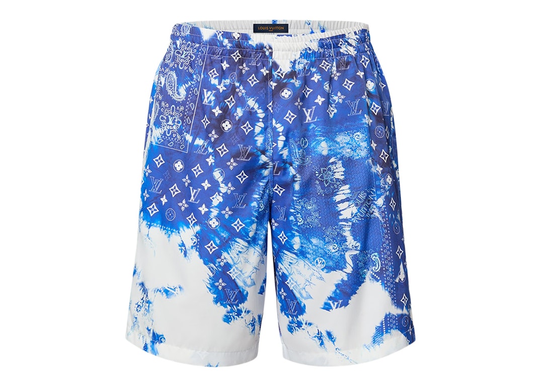 Pre-owned Louis Vuitton Bandana Board Swim Shorts Blue/white