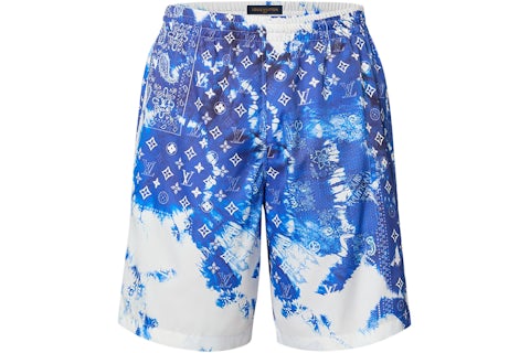 Louis Vuitton Bandana Board, Pantaloncini Da Bagno Blu/Bianco Uomo
