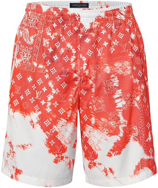 - Shorts US Orange/White - Men\'s SS22 Louis Bandana Board Swim Vuitton
