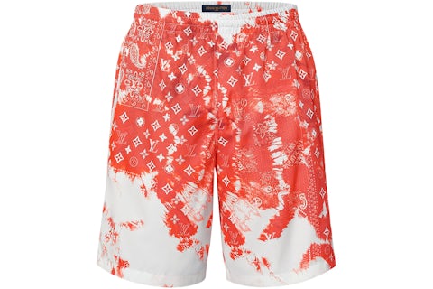 Louis Vuitton Bandana Board Swim Shorts Orange/White Men's SS22 US