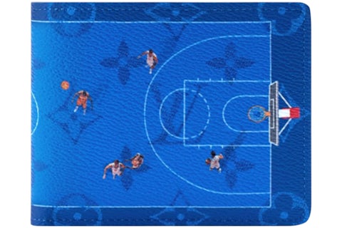 Louis Vuitton Cartera delgada para baloncesto, color azul in