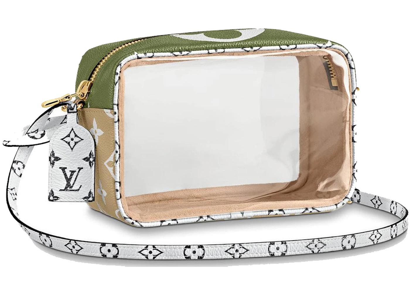 Louis Vuitton Beach Pouch Monogram Giant Khaki Green/Beige in Coated Canvas/PVC  with Gold-tone - US