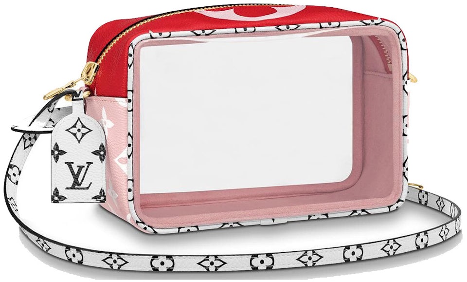 LOUIS VUITTON Beach Pouch Monogram Giant Canvas Red Pink Shoulder Bag  M67601