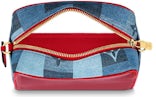 Louis Vuitton Denim Patchwork & Red Leather PVC Beach Pouch