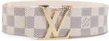 Louis Vuitton Damier Azur Canvas LV Initiales Belt 80CM at 1stDibs
