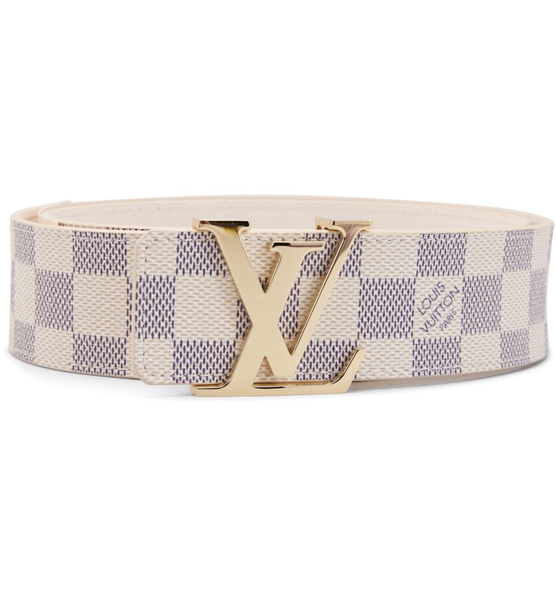 Damier Ceinture Lv Bleu Ceinture Louis Vuitton Initiales Toile