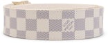 Checkeredwhite Damier Azur Checkered Mens Belt White Size 95/38, Men's, Size: 95 cm