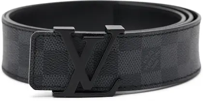 Louis Vuitton Belt Initiales Damier Azur Blue/White in Canvas with ...