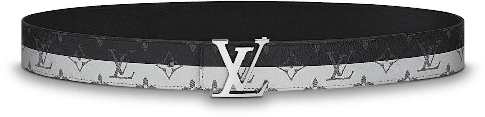 Louis Vuitton Belt Initiales Monogram Eclipse Split Outdoor 40mm Black ...