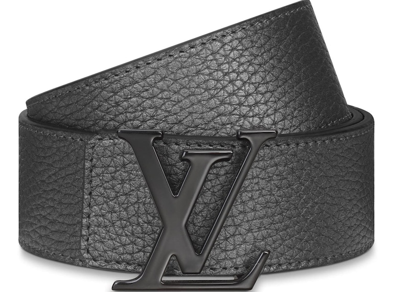 Louis Vuitton Belt Initiales Reversible 40MM Dark Silver in Taurillon