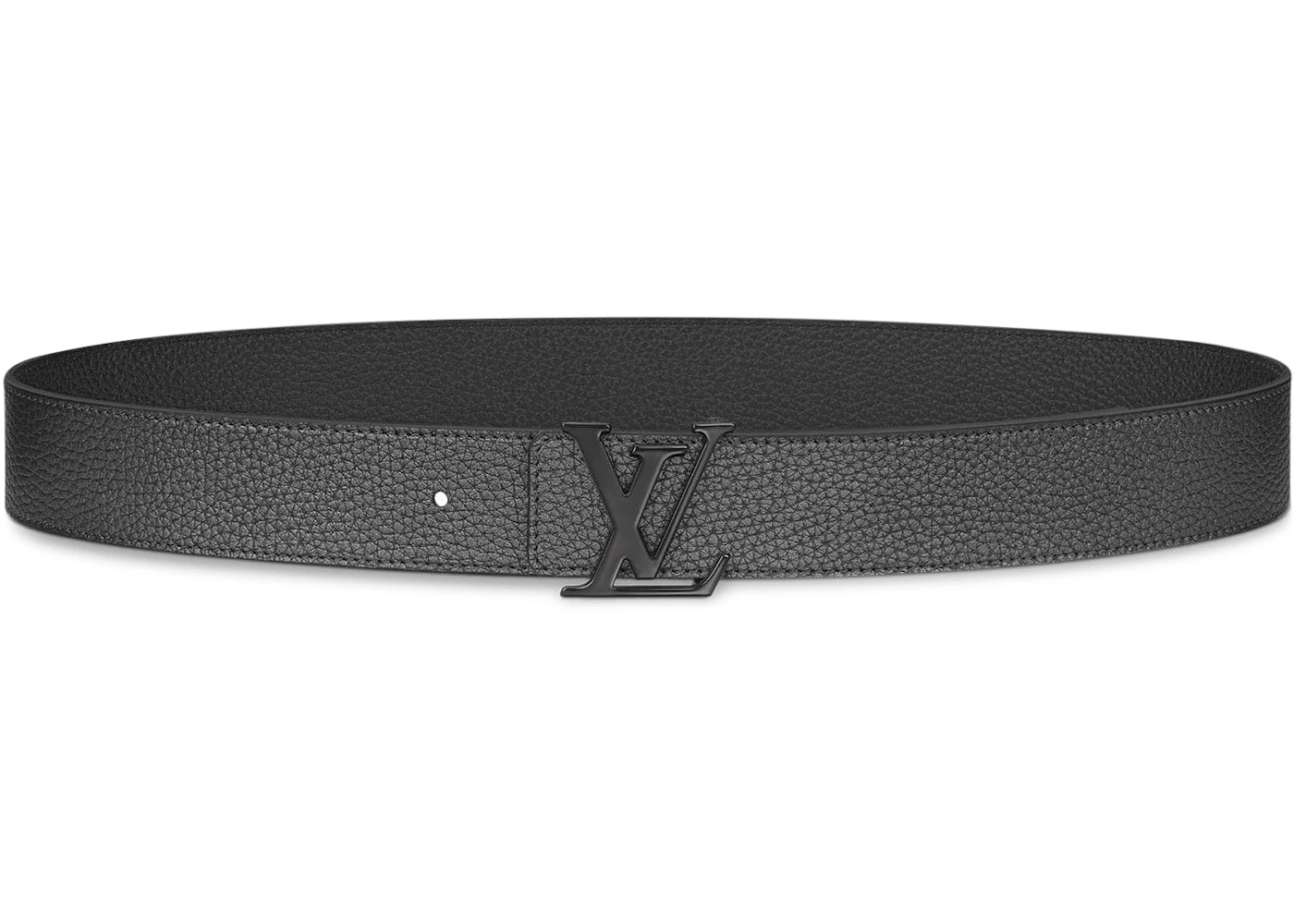 Louis Vuitton Belt Initiales Reversible 40MM Dark Silver in Taurillon ...