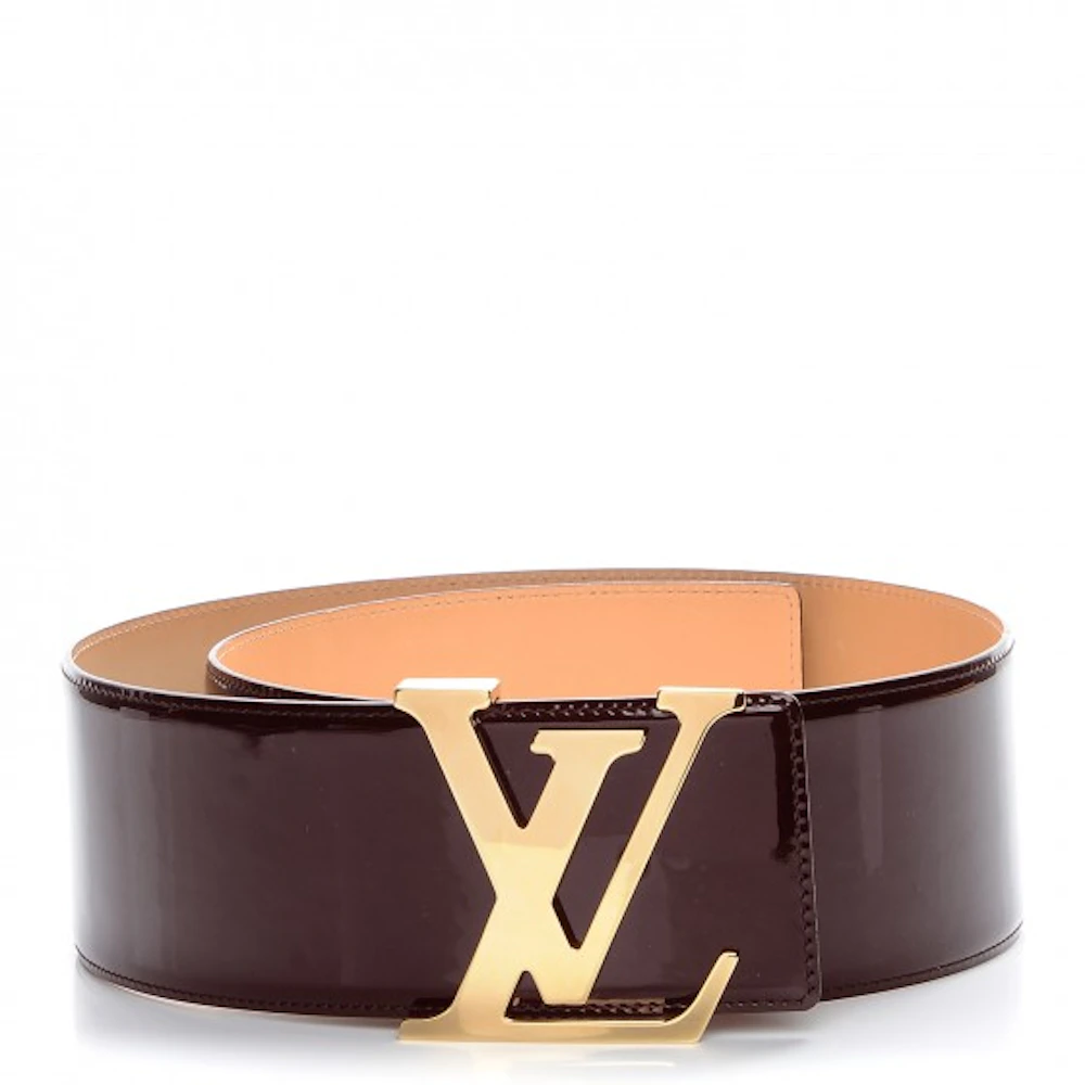 Louis Vuitton Gold LV Vernis Patent Leather Belt