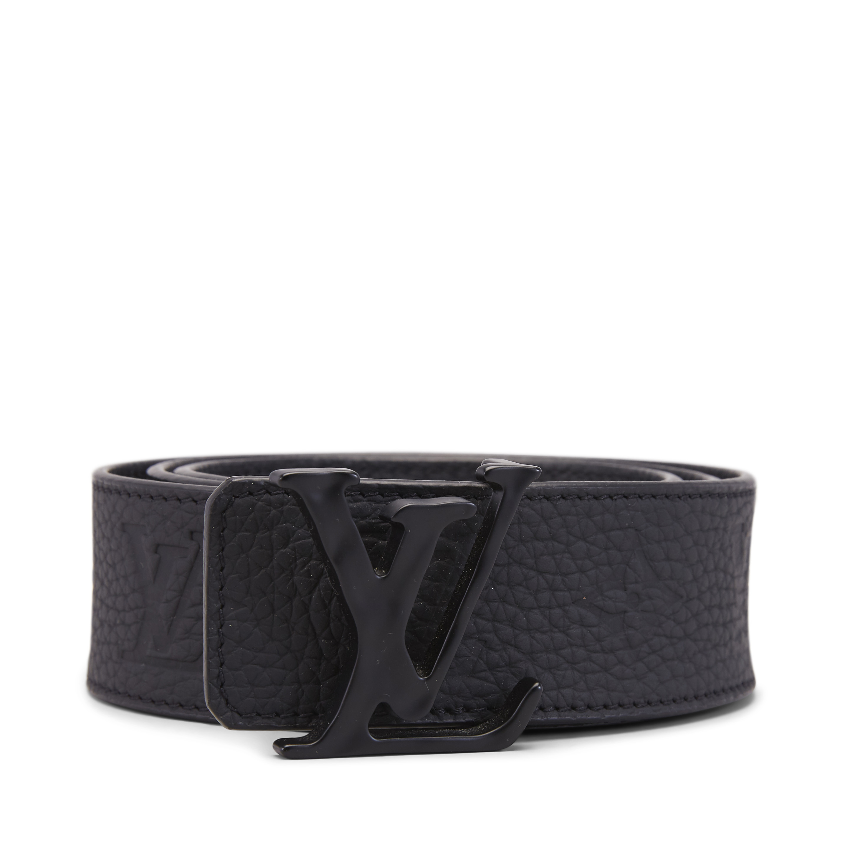 Louis Vuitton Initials Shape Belt Monogram 40MM Absolute Black in ...