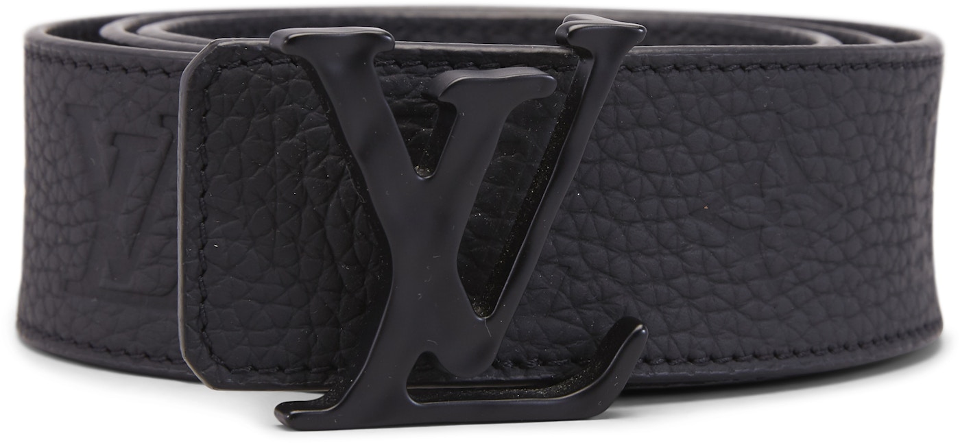 halskæde rækkevidde Faial Louis Vuitton Initials Shape Belt Monogram 40MM Absolute Black in Taurillon  with Black