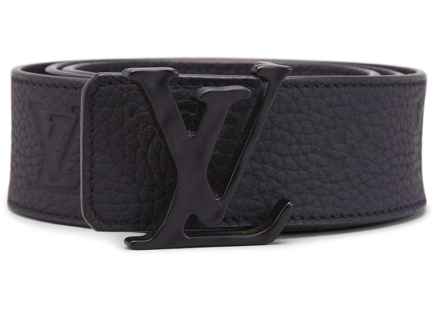 Louis Vuitton Initials Shape Belt Monogram Absolute in Taurillon with