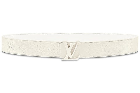 Louis Vuitton Initials Shape Belt Monogram 40MM Powder White in