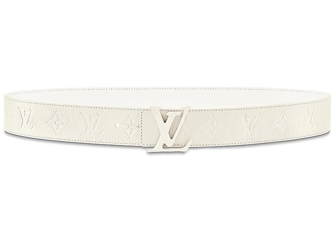 Louis Vuitton initials Shape Belt Monogram 40mm Powder White