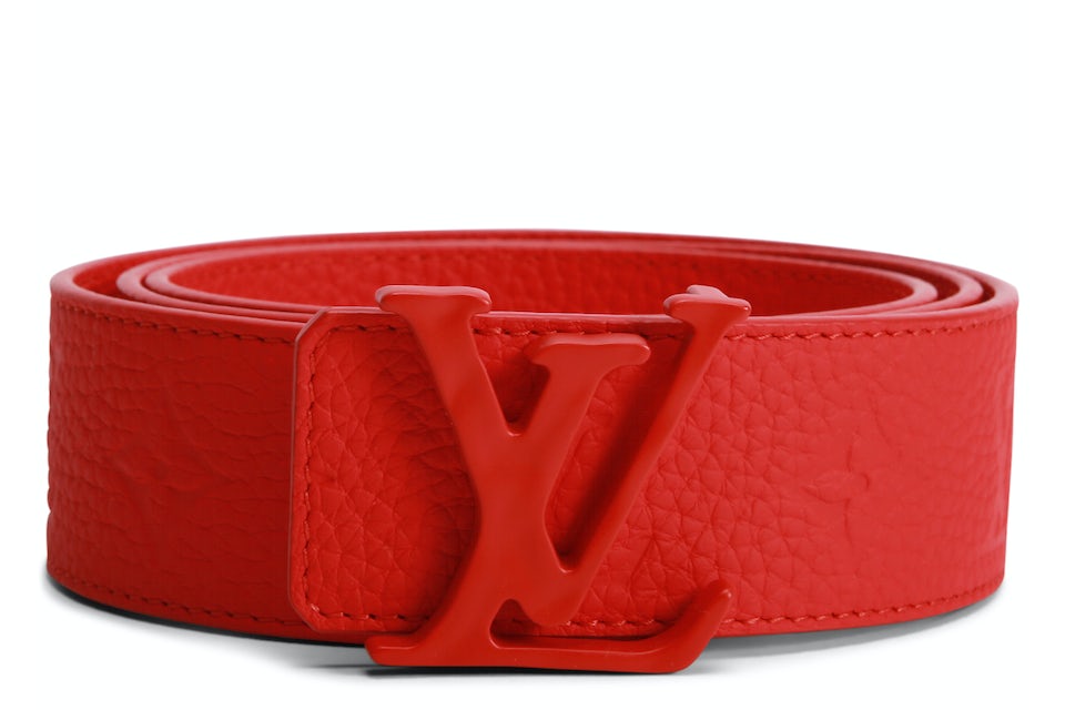 red and black lv belt