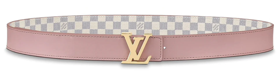 Louis Vuitton Belt LV Reversible Damier Azur Pink in Coated Canvas/Leather