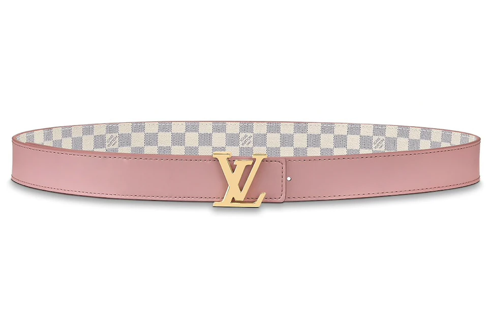 Louis Vuitton Belt LV Initiales Reversible Damier Azur 30MM Pink