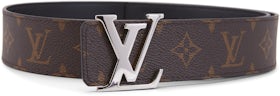 Louis Vuitton Buckle Belt Monogram Denim Burgundy Size 95 cm
