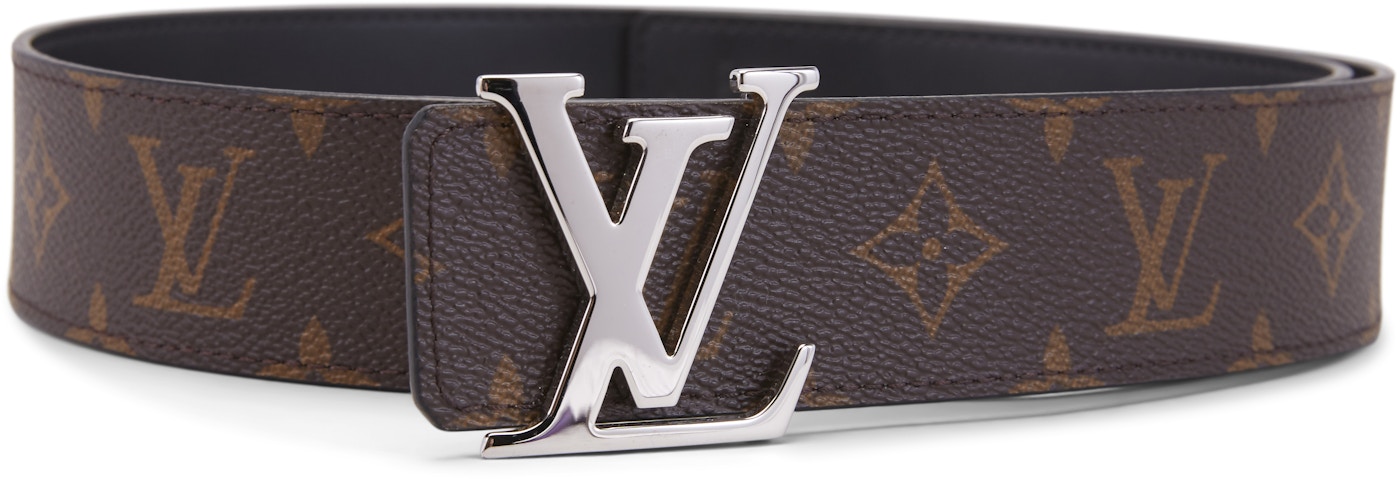 Louis Vuitton Belt Initiales Reversible 1.5 Width Monogram Noir Black/Brown in Canvas/Calfskin with