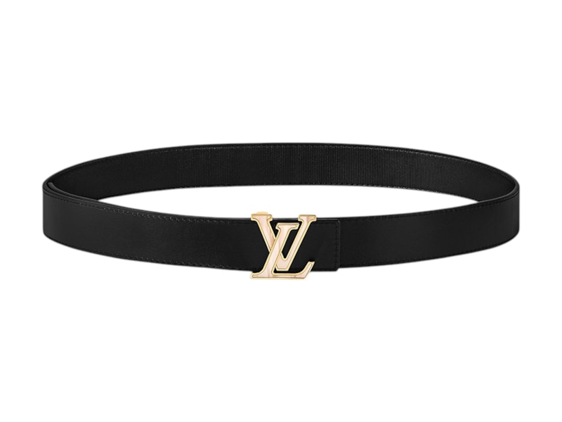 Pre-owned Louis Vuitton Men's  Belt Lv Seaside 30mm Reversible In Black