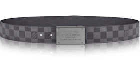 Louis Vuitton Belt Neo Inventeur Reversible Damier Graphite Ruthenium Buckle 40mm Black/Grey