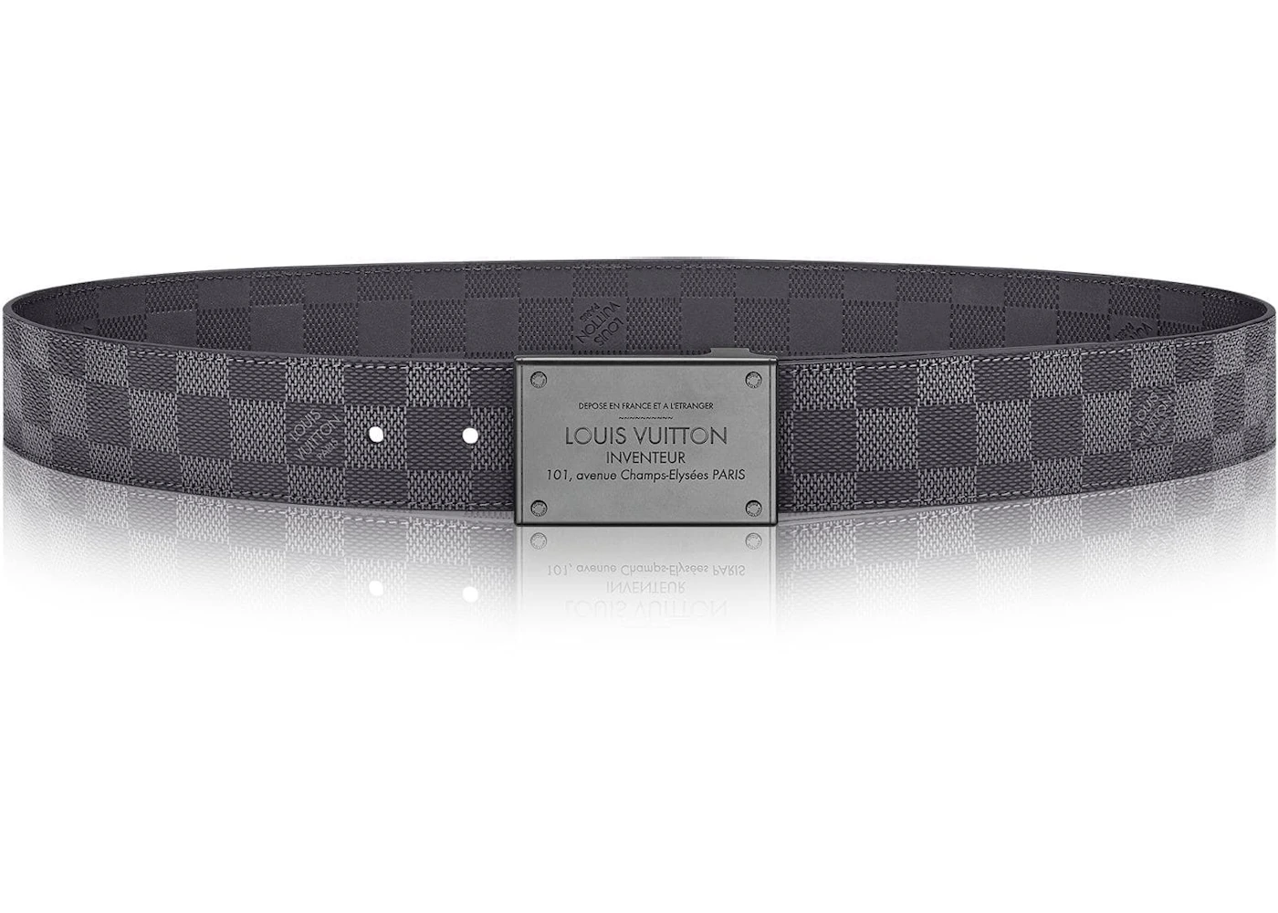 Damier Belt Leather Belts Louis Vuitton Neo Inventeur Belt Louis