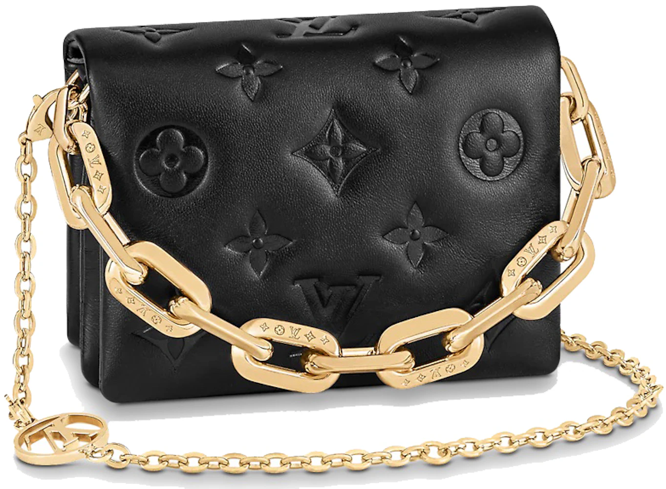 Louis Vuitton Beltbag Coussin Cruise 22 Monogram Embossed Black in Lambskin  Leather with Gold-tone - GB