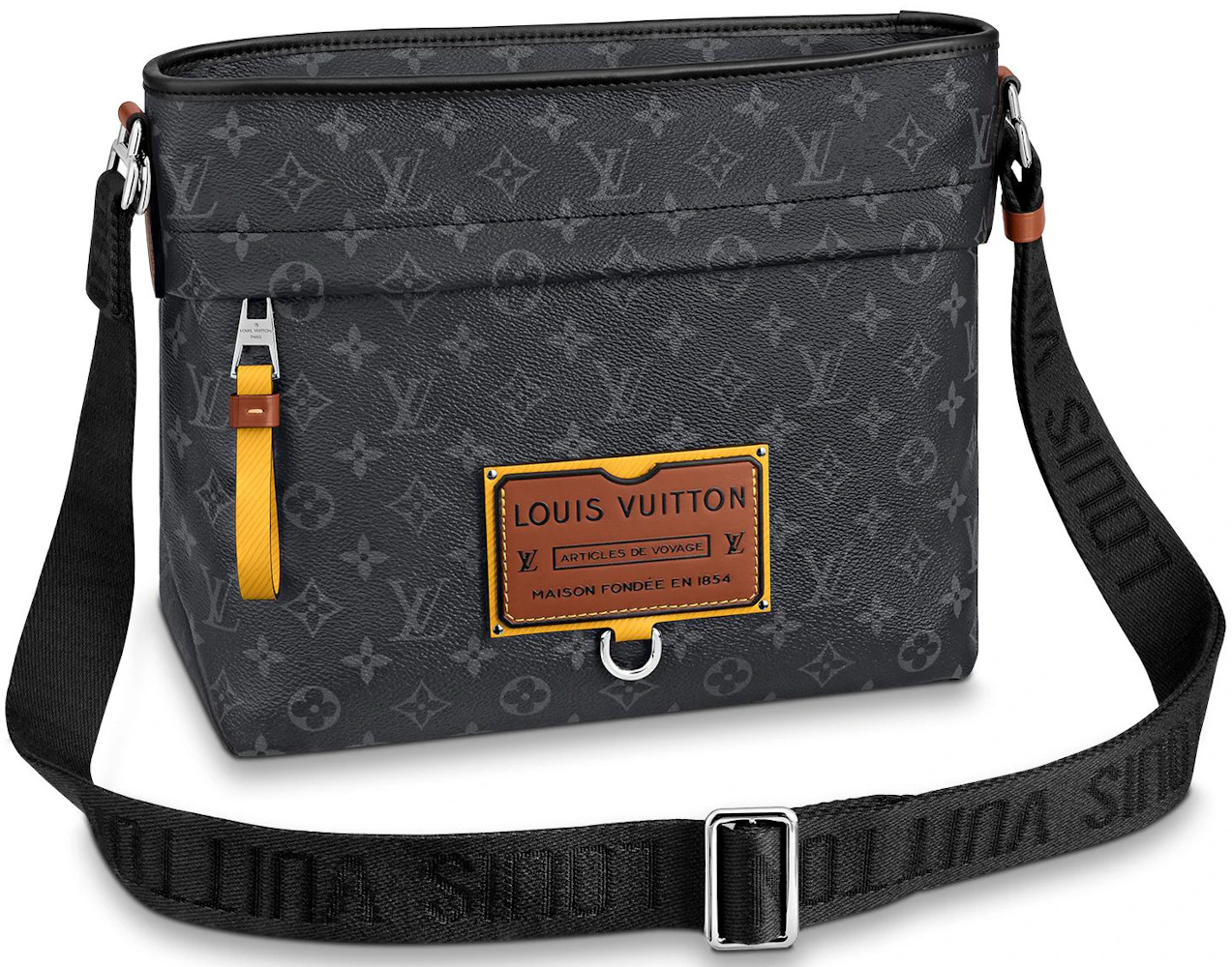 Louis Vuitton Besace Zippee Monogram Eclipse Gaston Label Savane Yellow in  Coated Canvas/Cowhide Leather with Silver-tone - FR