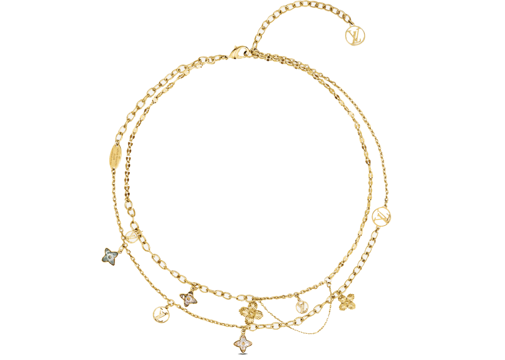 Louis Vuitton Blooming Strass Necklace Gold in Metal with Gold ...